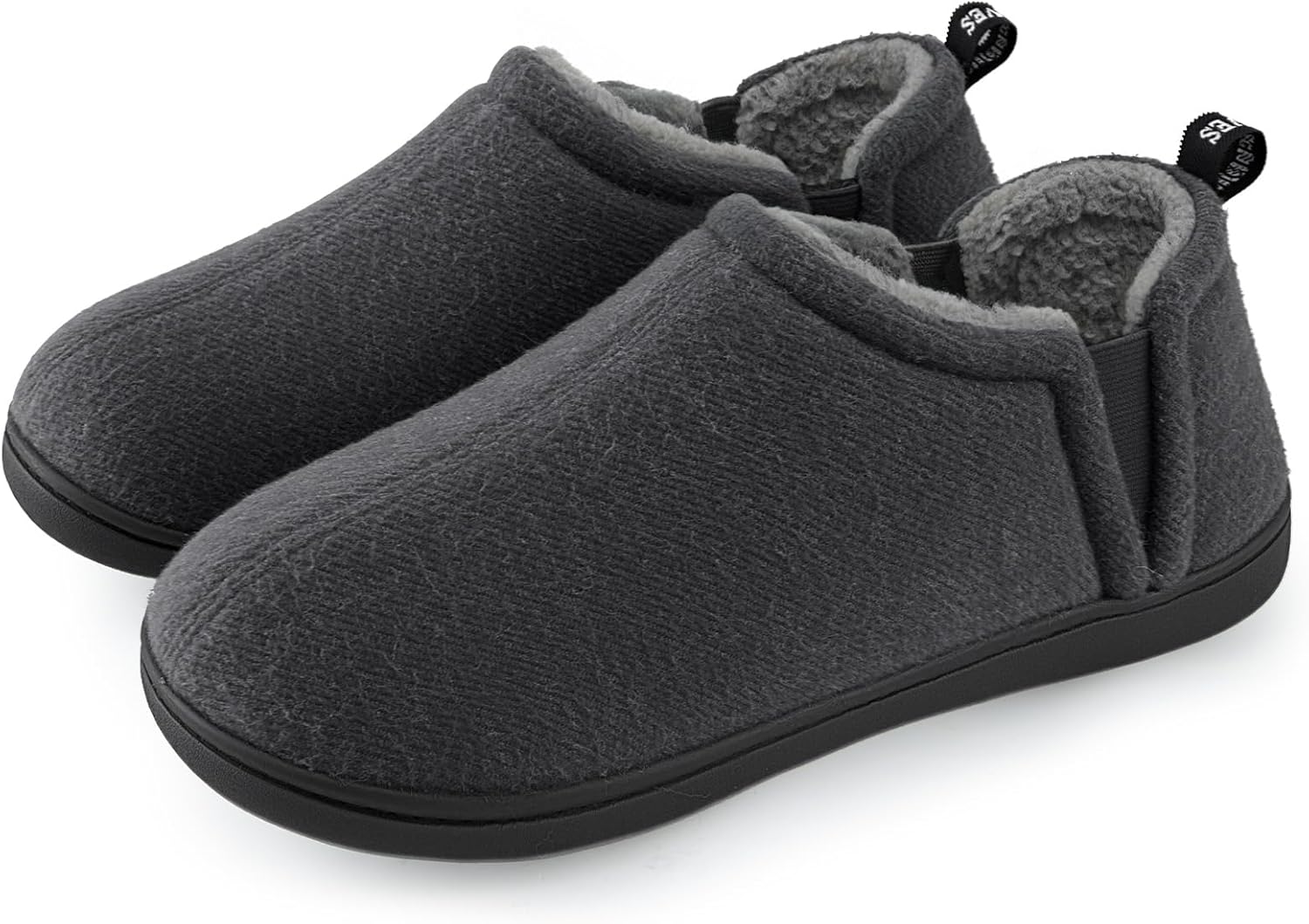 

Мужские тапочки Snug Leaves из искусственной шерсти, уютные и теплые зимние домашние тапочки с эластичными вставками, светло-серый