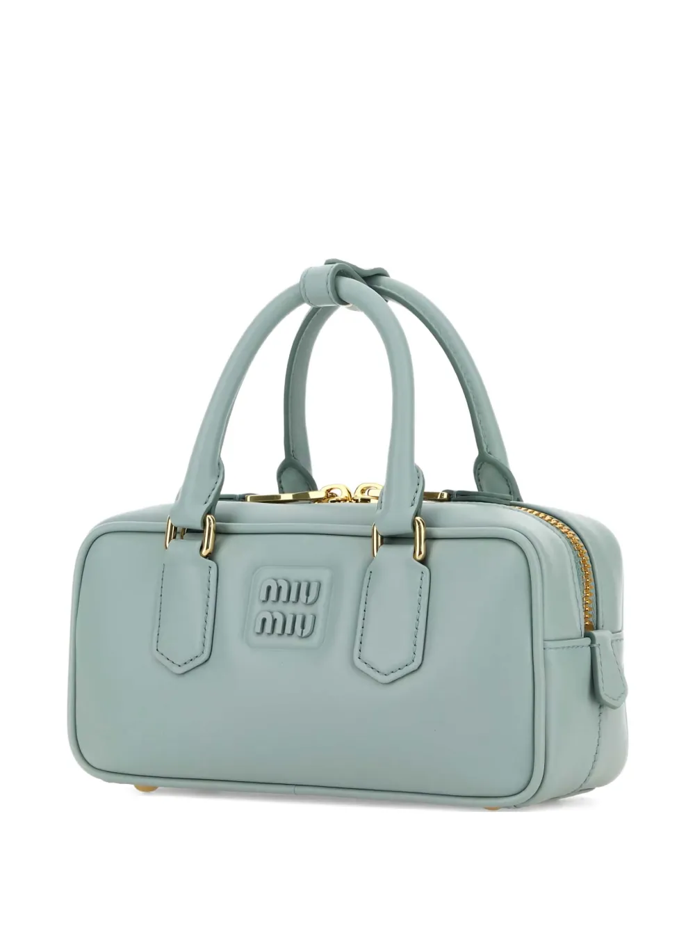 Сумка Arcadie из кожи с верхней ручкой MIU MIU, синий — фото 3