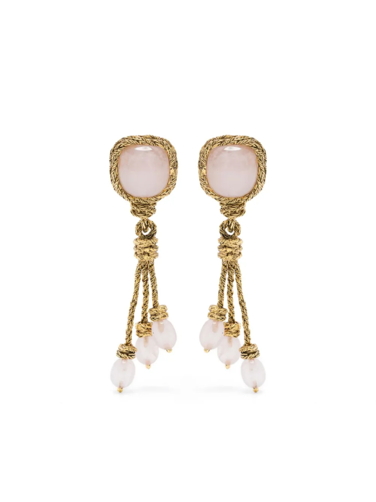 

СЕРЬГИ MIKI ИЗ РОЗОВОГО КВАРЦА Aurelie Bidermann, золотой