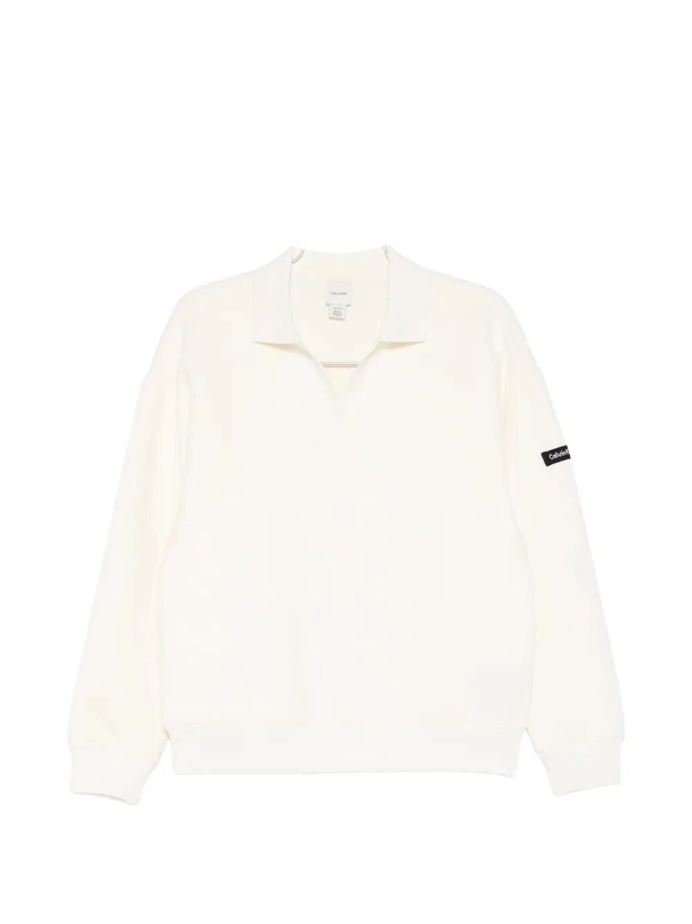 

Толстовка с длинными рукавами и воротником Calvin Klein, бежевый