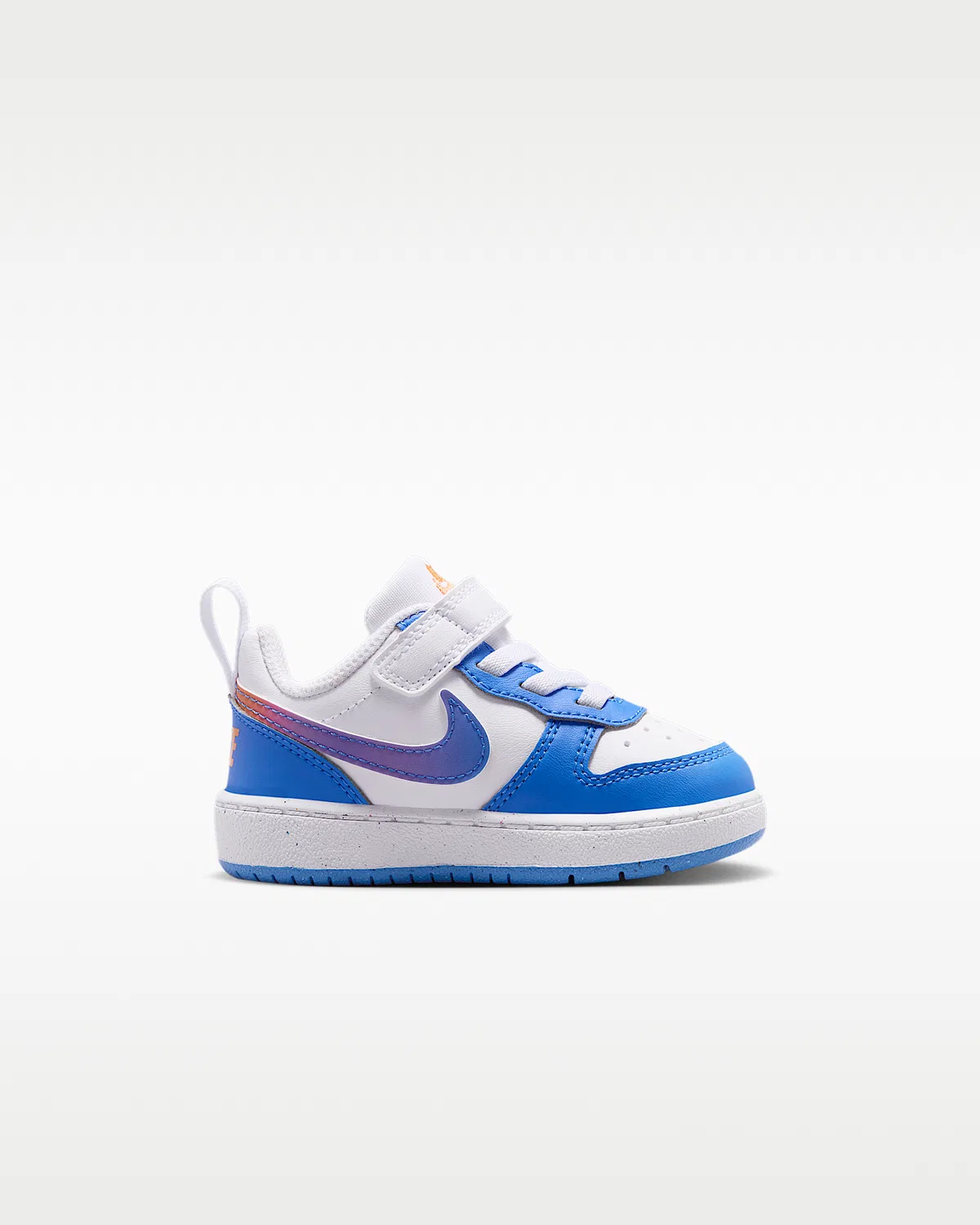 Кроссовки Nike Court Borough Low для малышей, White/Bright Violet/Turf Orange/Blue Crystal — фото 3