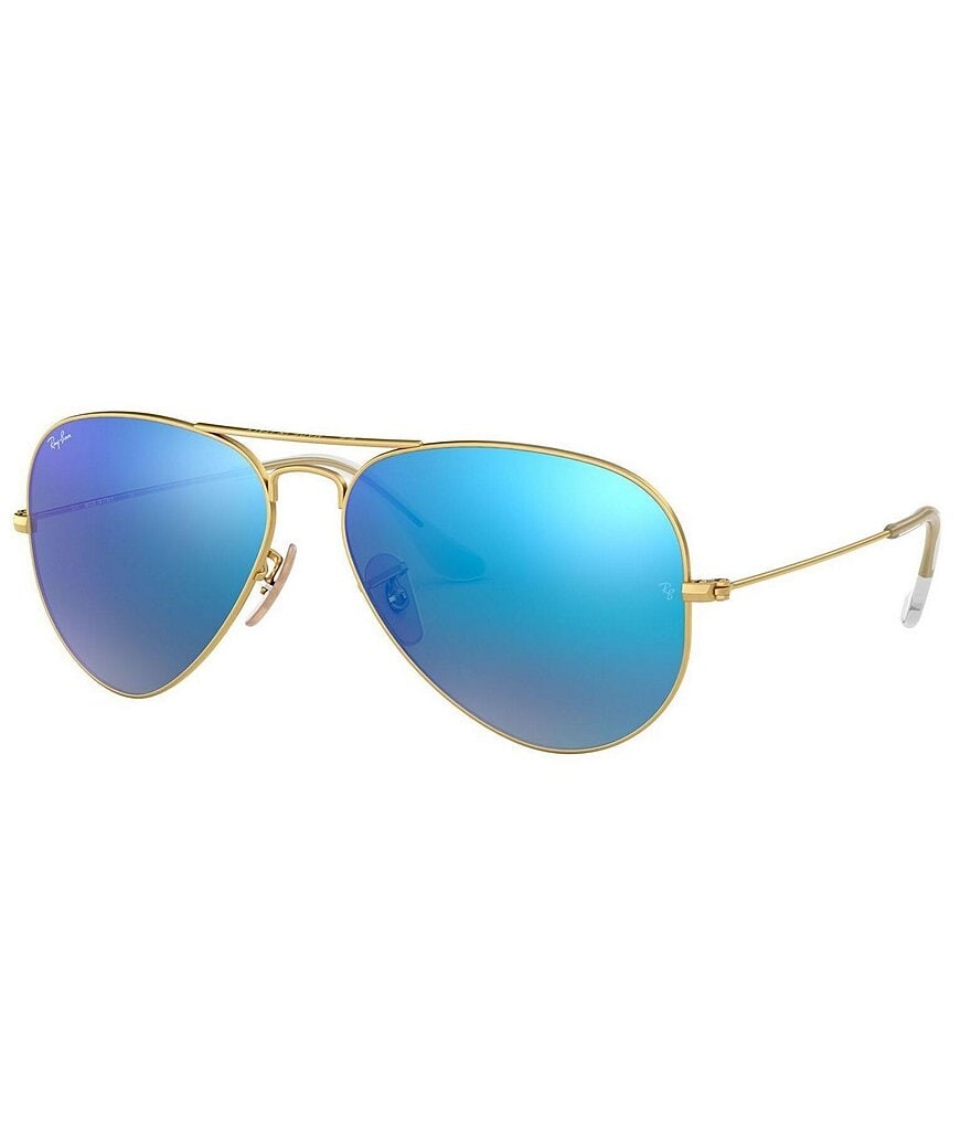 

Зеркальные солнцезащитные очки-авиаторы Ray-Ban унисекс RB3025 55 мм, золотой