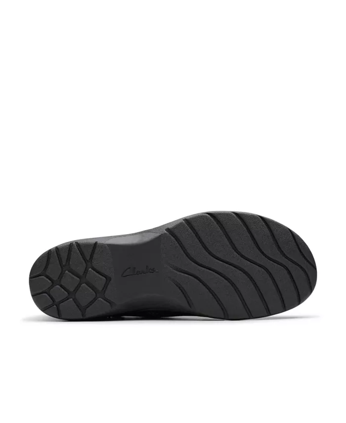 Женские ботинки Clarks Carleigh Style кожаные с контрастной строчкой, черный — фото 4