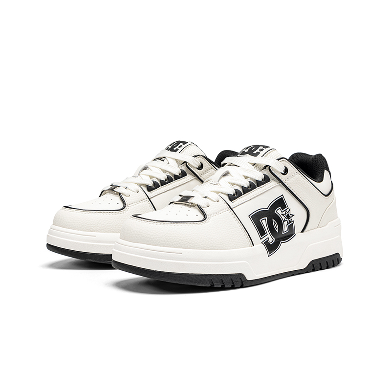 DC Shoes Кэмпус КАС низкие скейтерские кроссовки унисекс - монохром белый черный, цвет Monogram White Black — фото 4