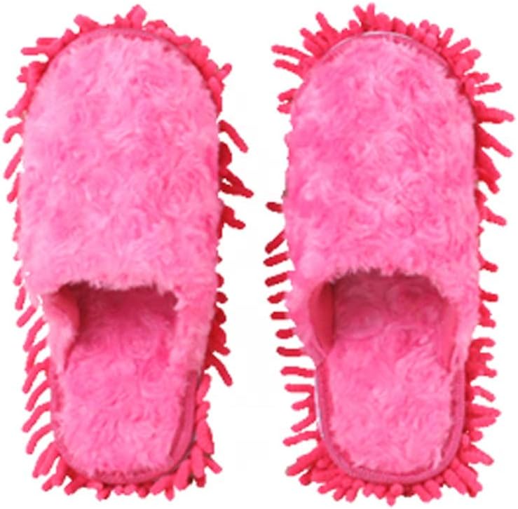 

Женские и мужские домашние тапочки для улицы и дома, съемные и моющиеся ленивые тихие тапочки из шенилла для уборки деревянных полов, моющиеся тапочки для мужчин и женщин Khuy, розовый