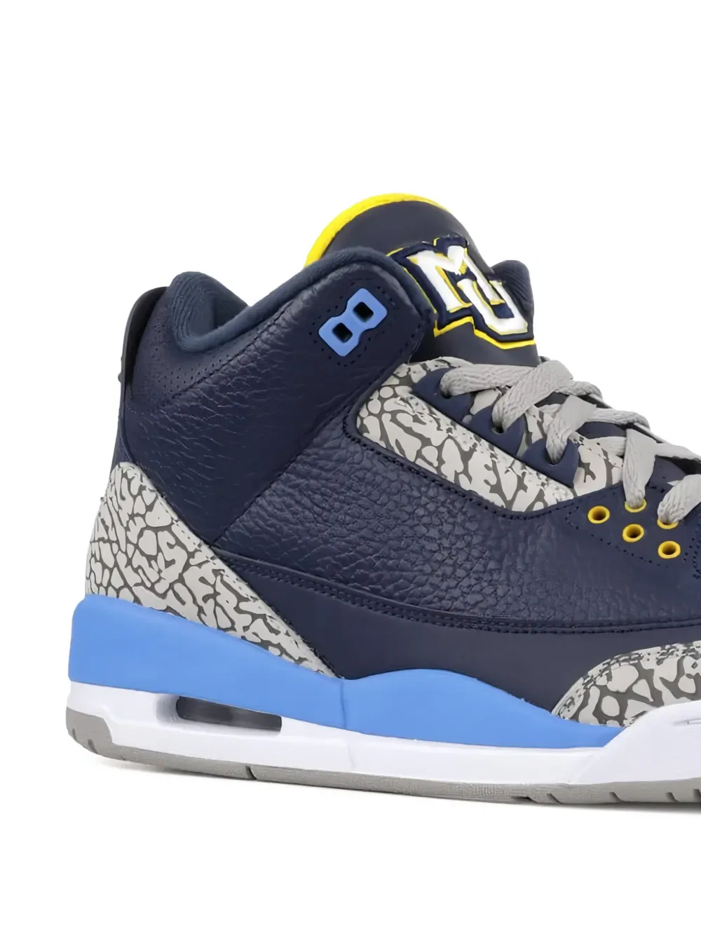 Кроссовки Jordan 3 Marquette PE, синий — фото 2