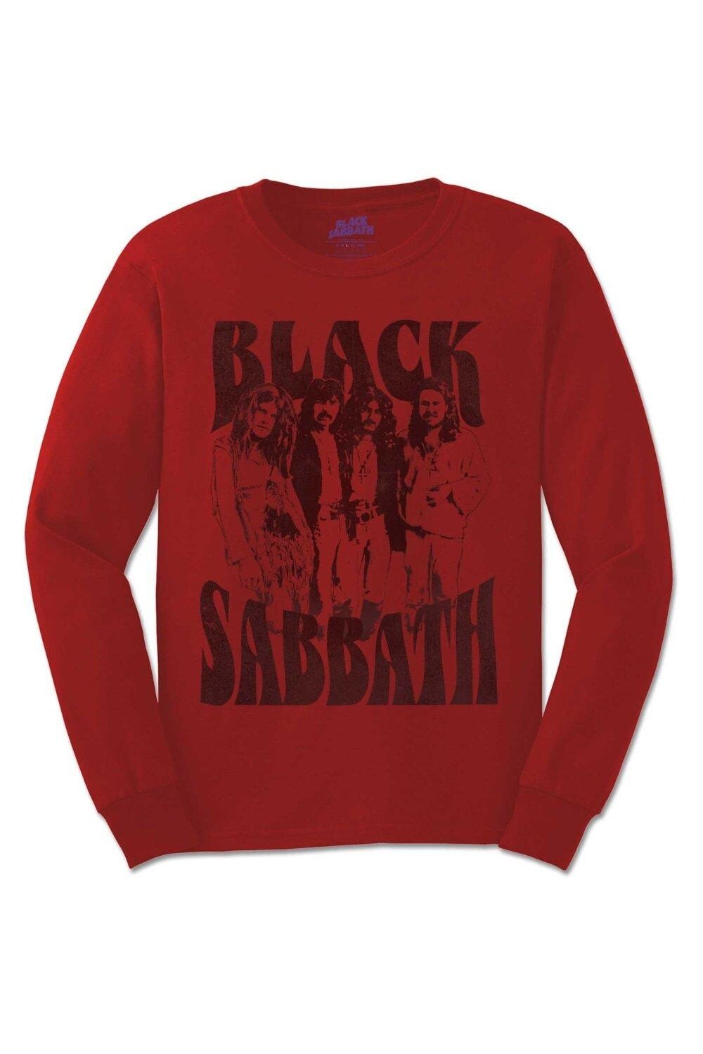 

футболка с длинными рукавами и ремешком Black Sabbath, красный