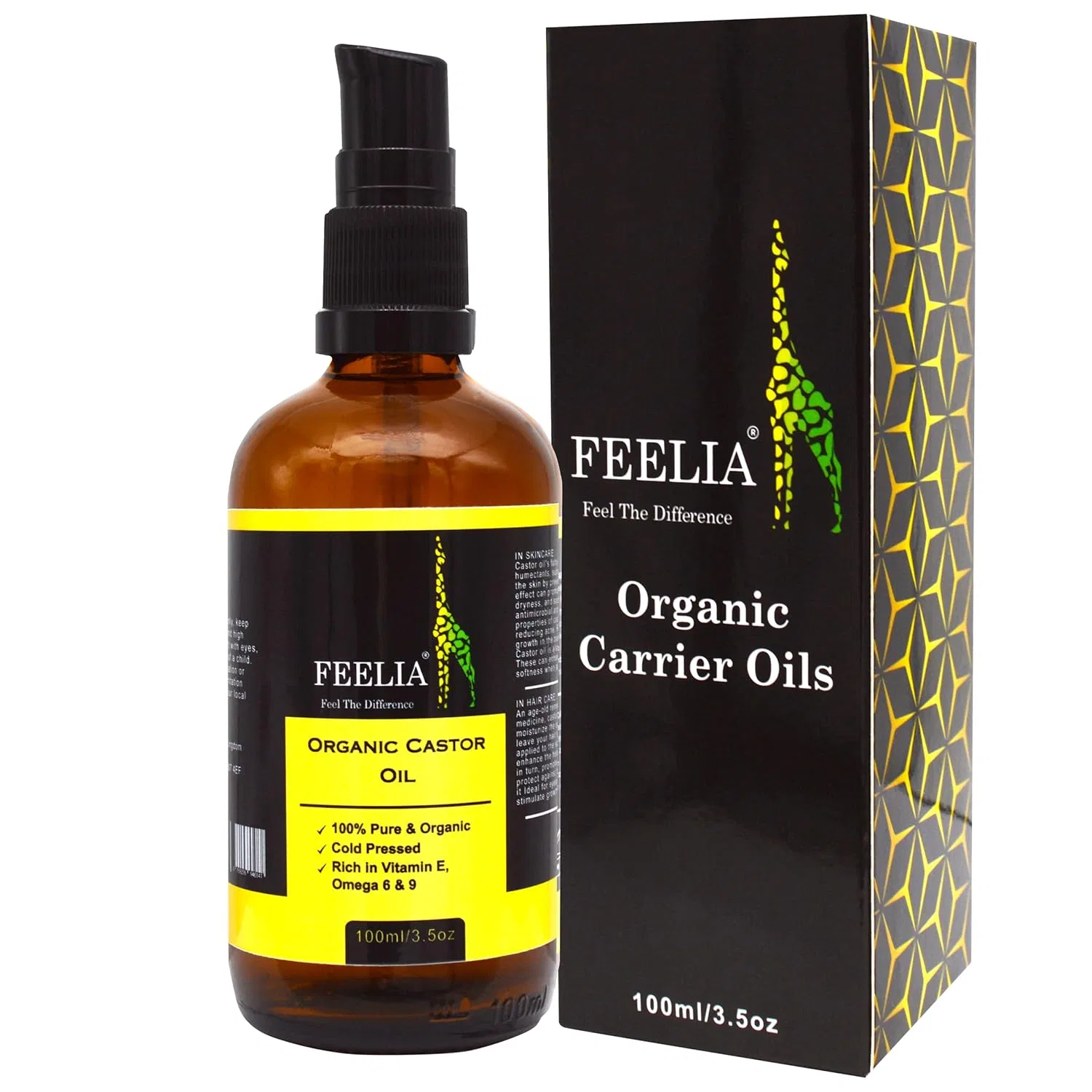 Органическое касторовое масло Feelia холодного отжима Feelia