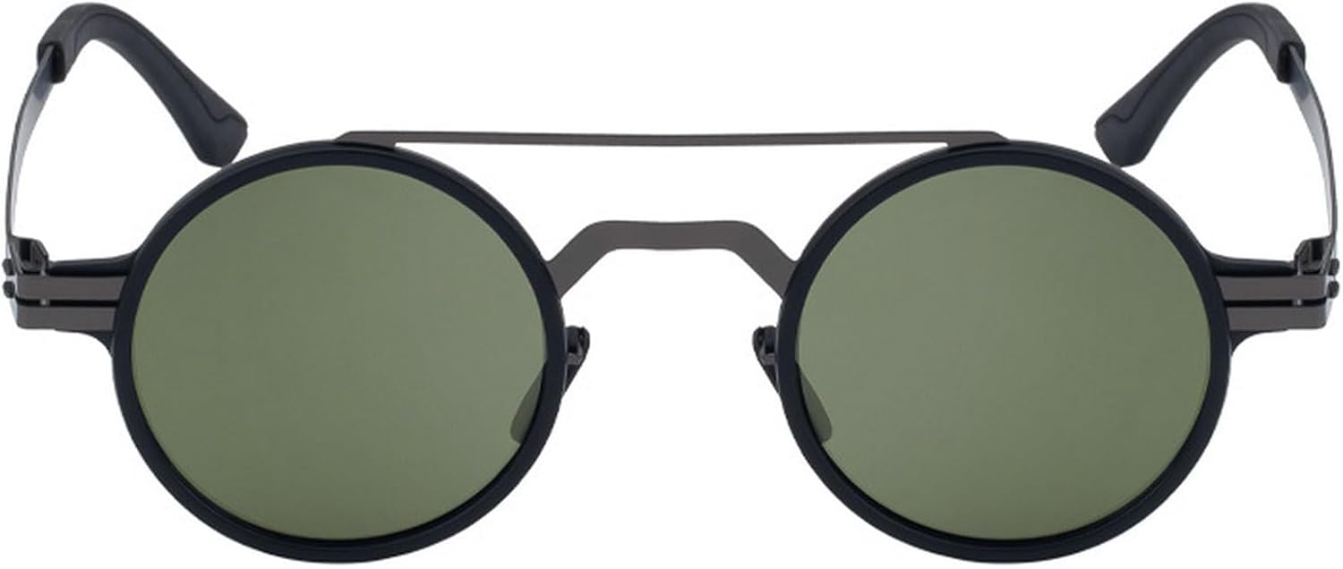 

Женские круглые солнцезащитные очки в маленькой металлической оправе, модель 2025, роскошные поляризованные солнцезащитные очки в винтажном стиле с двойным лучом mincl, Green