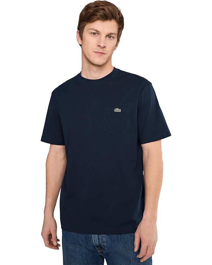 

Мужская футболка Lacoste Cotton с нагрудным карманом, Navy Blue, Синий, Мужская футболка Lacoste Cotton с нагрудным карманом, Navy Blue