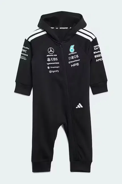 Комбинезон с капюшоном MERCEDES Adidas Performance, черный