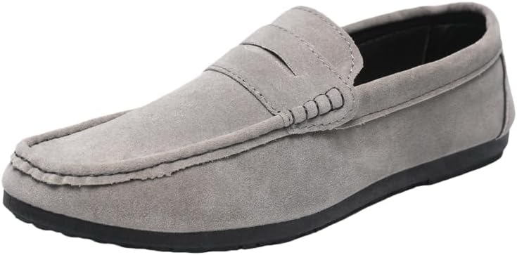 

Мужские повседневные мокасины SPKFHD с мягкой подошвой - удобная обувь для вождения и отдыха, серый