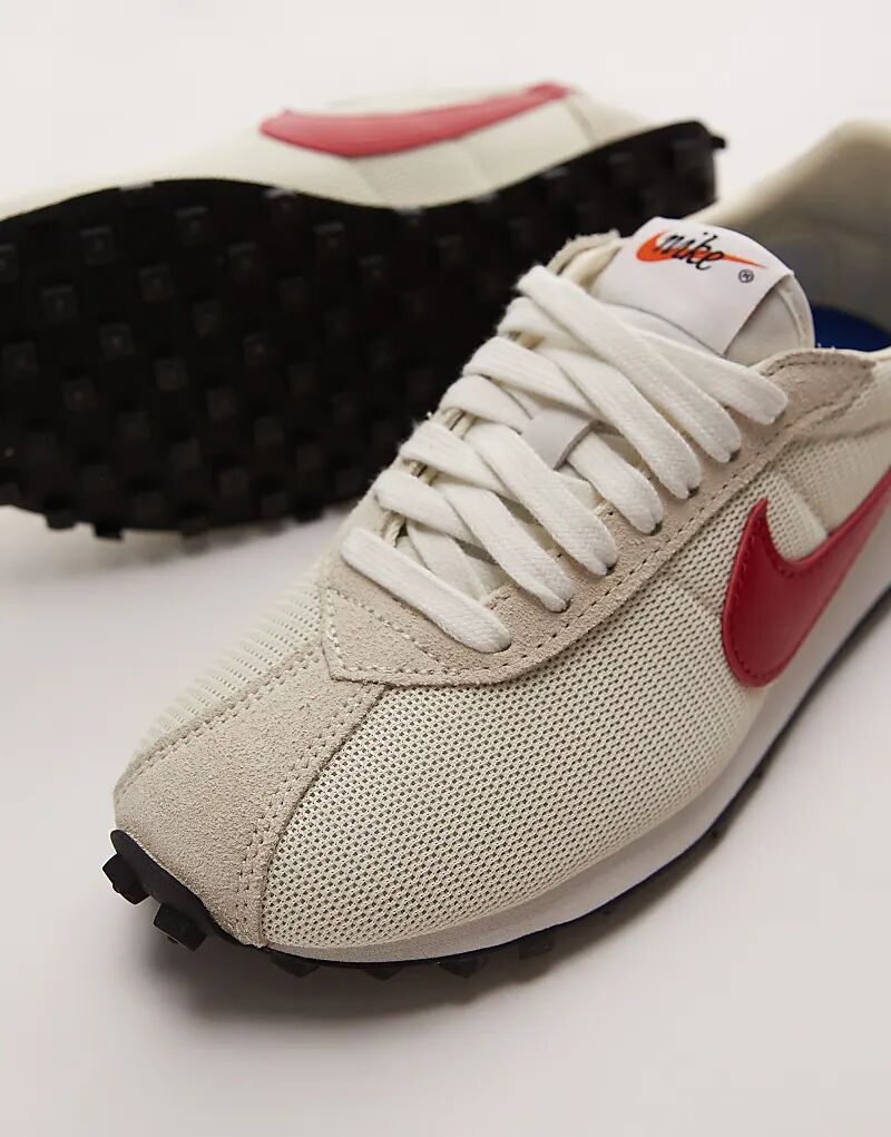 Кроссовки унисекс Nike LD-1000 в кремово-белом и красном цветах — фото 4