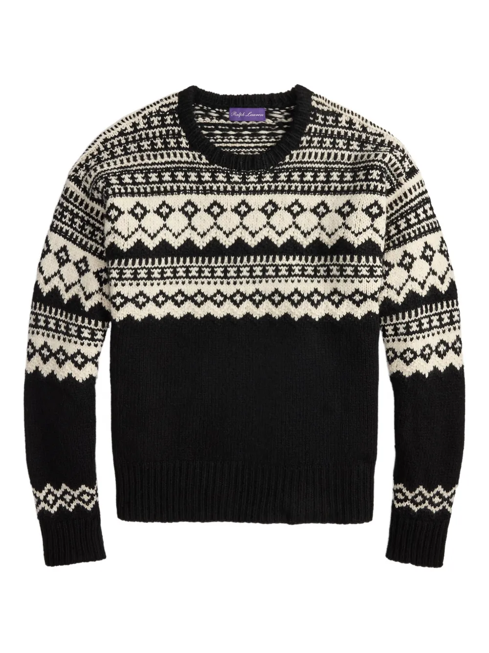 

Кашемировый свитер с орнаментом Ralph Lauren Purple Label, черный