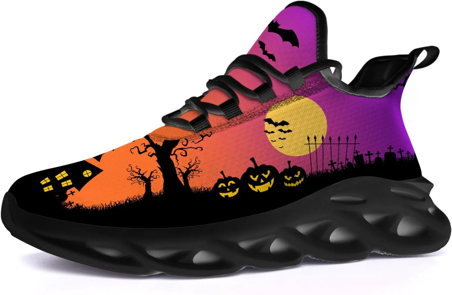 

Кроссовки Ciadoon на Хэллоуин для женщин и мужчин, для бега по дороге, ходьбы и тенниса, дышащие, легкие, подарок для мужчин и женщин, оранжевый