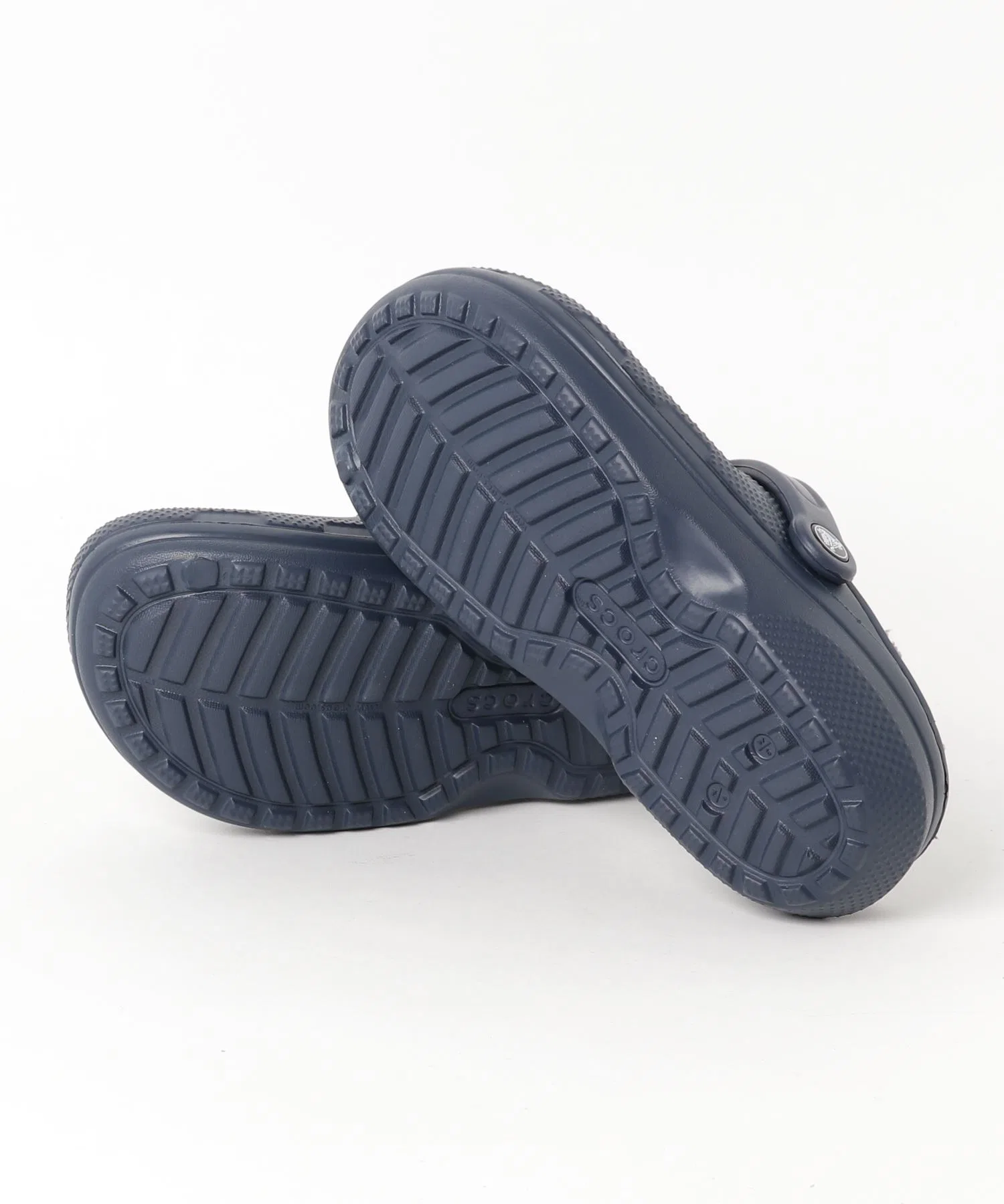 Классические сабо Crocs с подкладкой 203591-459 темно-синего/угольно-серого цвета — фото 3