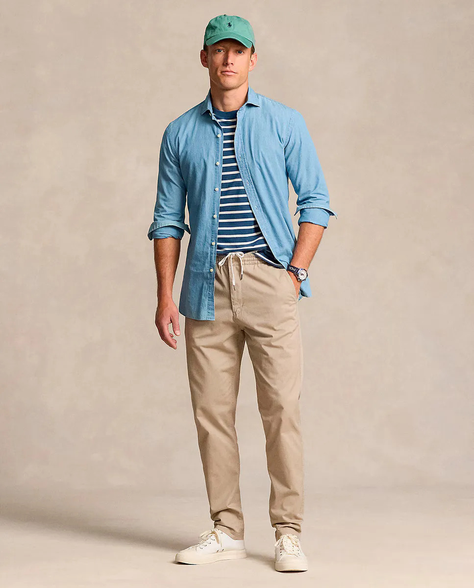 

Мужские брюки-чиносы узкого кроя Prepster Polo Ralph Lauren, бежевый