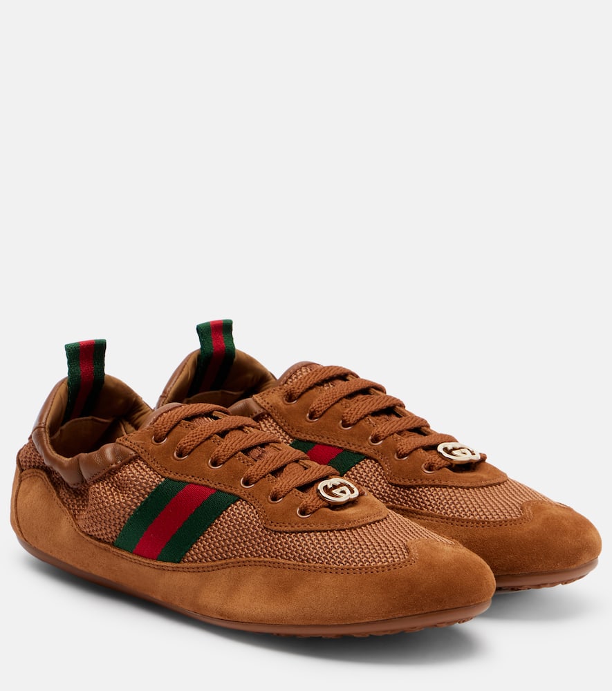Кроссовки с отделкой из замши Shift Gucci, Su/Su/Su/Vrv/Su/Su/V