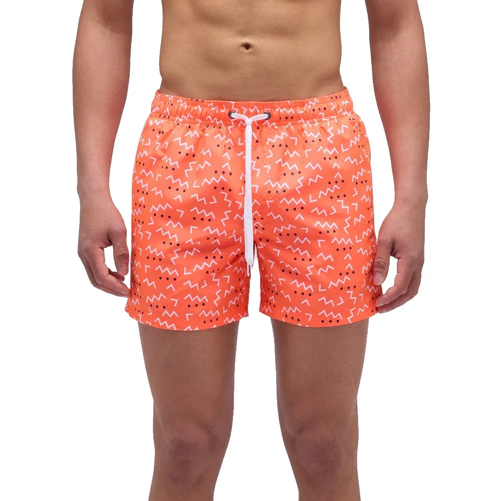 

Шорты для плавания Sundek Elastic waist and waves element print, оранжевый