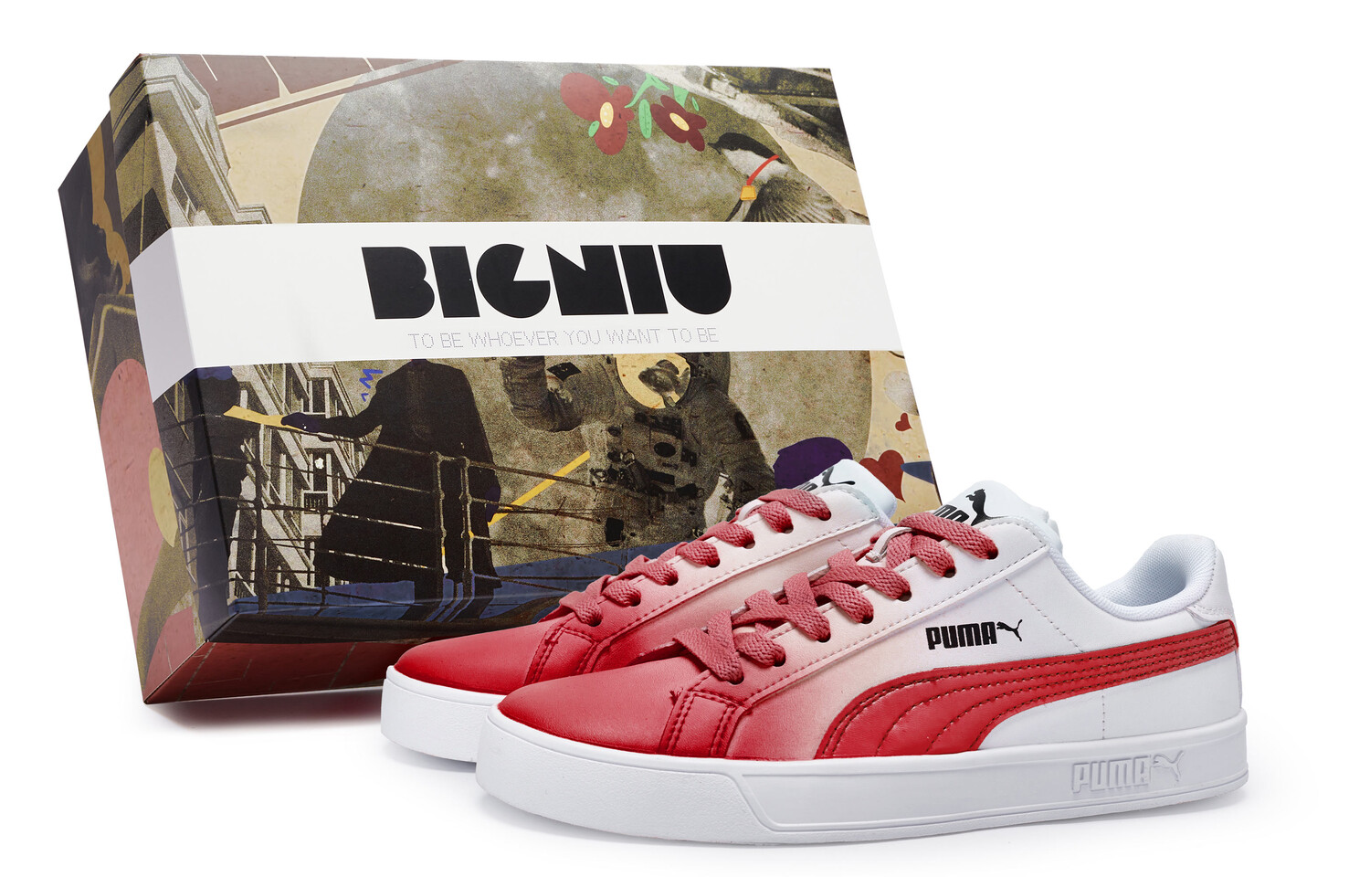 

Кроссовки Puma Smash Vulc Skateboarding Shoes Unisex Low-top Red, белый/красный