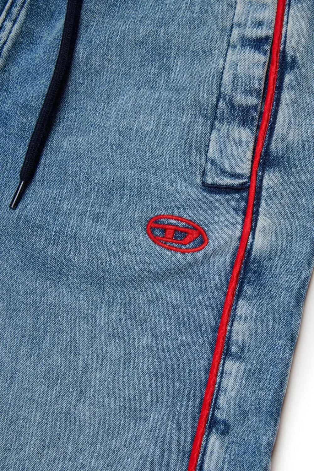 Джинсовые шорты JoggJeans с логотипом для мальчиков Diesel - Axor, Blue Denim — фото 4