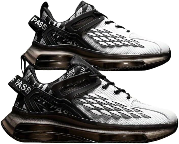 

Мужские повседневные и удобные легкие спортивные кроссовки, шнуровка, низкие мужские кеды с амортизацией Clolinde, белый/черный