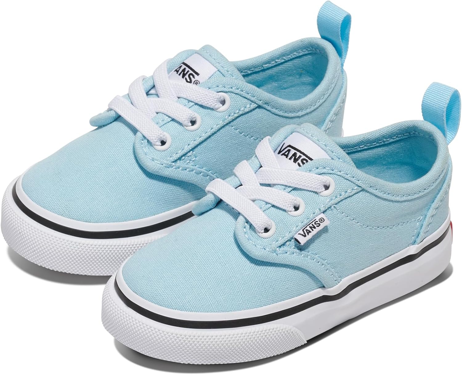 Vans Unisex-Child Atlow Slip-on Shoe | Низкие кроссовки для мальчиков и девочек, детская обувь для ходьбы, Canvas Crystal Blue — фото 2