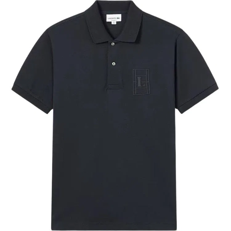 Поло с вышитым логотипом LACOSTE, 350/Dark Blue Black