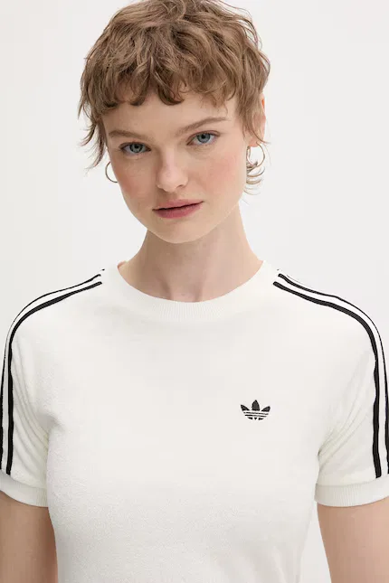 Футболка с коротким рукавом Adidas Originals, бежевый — фото 4