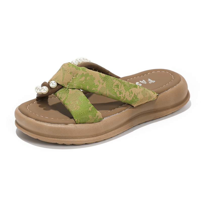 

Детские шлепанцы с низким верхом, устойчивые к истиранию, амортизирующие, дышащие, легкие, противоскользящие QIQUDUCK, зеленый