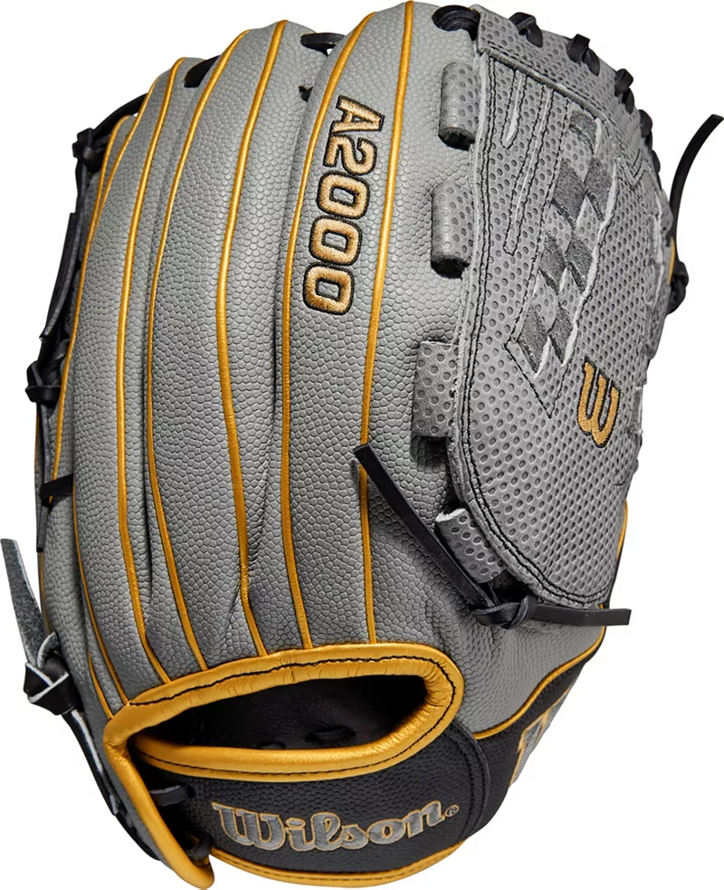 

Перчатки Fastpitch Wilson 12,5 дюйма V125 серии A2000, серый/золотой