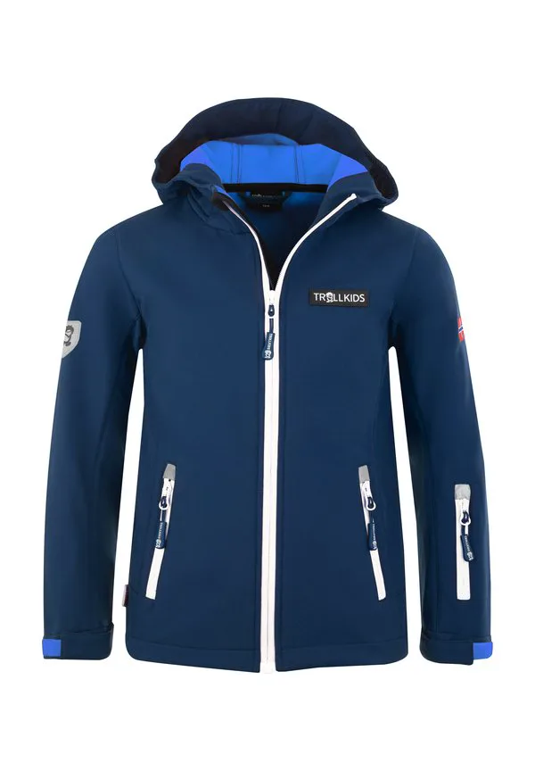 Куртка для активного отдыха в ослофьорде Trollkids, Navy Azure Blue White