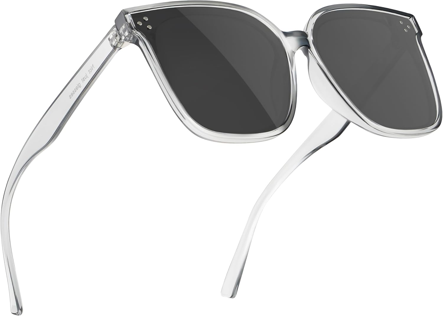 

Женские квадратные солнцезащитные очки с поляризацией, защитой от УФ-излучения UV400, металлической оправой – легкие, увеличенного размера, идеально подходят для вождения и активного отдыха на природе UwqMaz, Grey