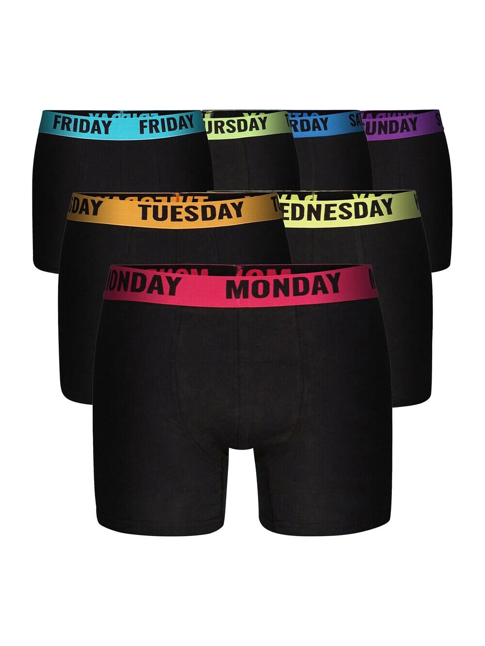 

Трусы боксеры Happy Shorts Monday Sunday, черный