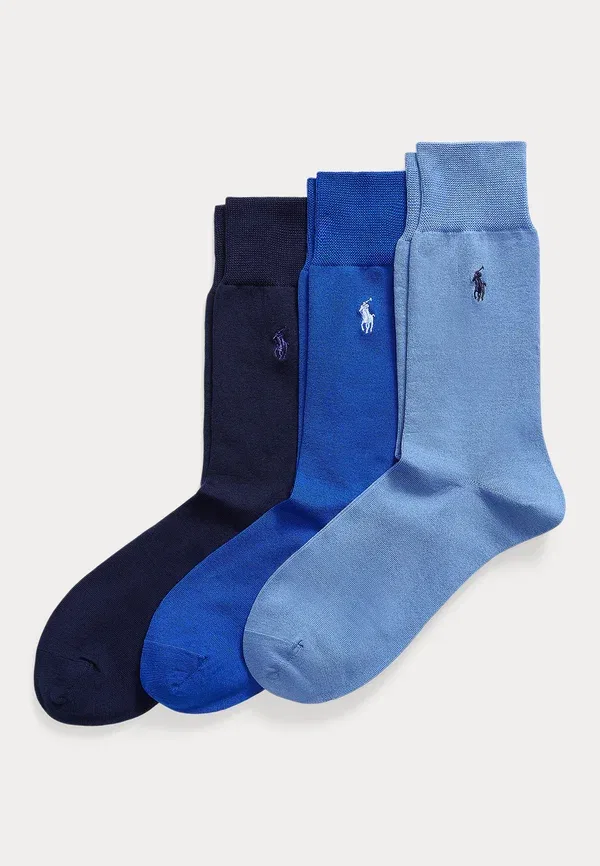 Носки Polo Ralph Lauren, 3 пары, синий/тёмно-синий/королевский синий