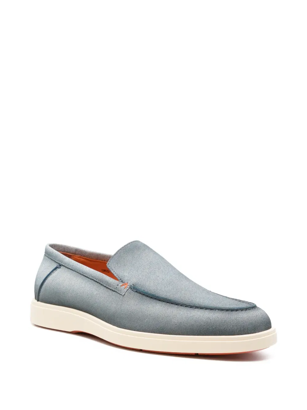 Лоферы со швом Santoni, синий — фото 2