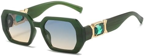 

Солнцезащитные очки для женщин, большие солнцезащитные очки с бриллиантами, прямоугольные солнцезащитные очки в винтажном стиле с полосками, защита от УФ-излучения UV400 MTZJH, C5