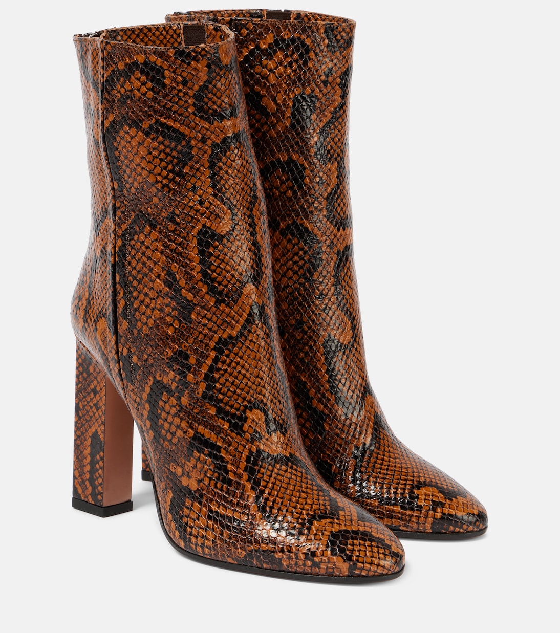 Ботильоны из кожи с принтом Joplin 105 Aquazzura, Bourbon