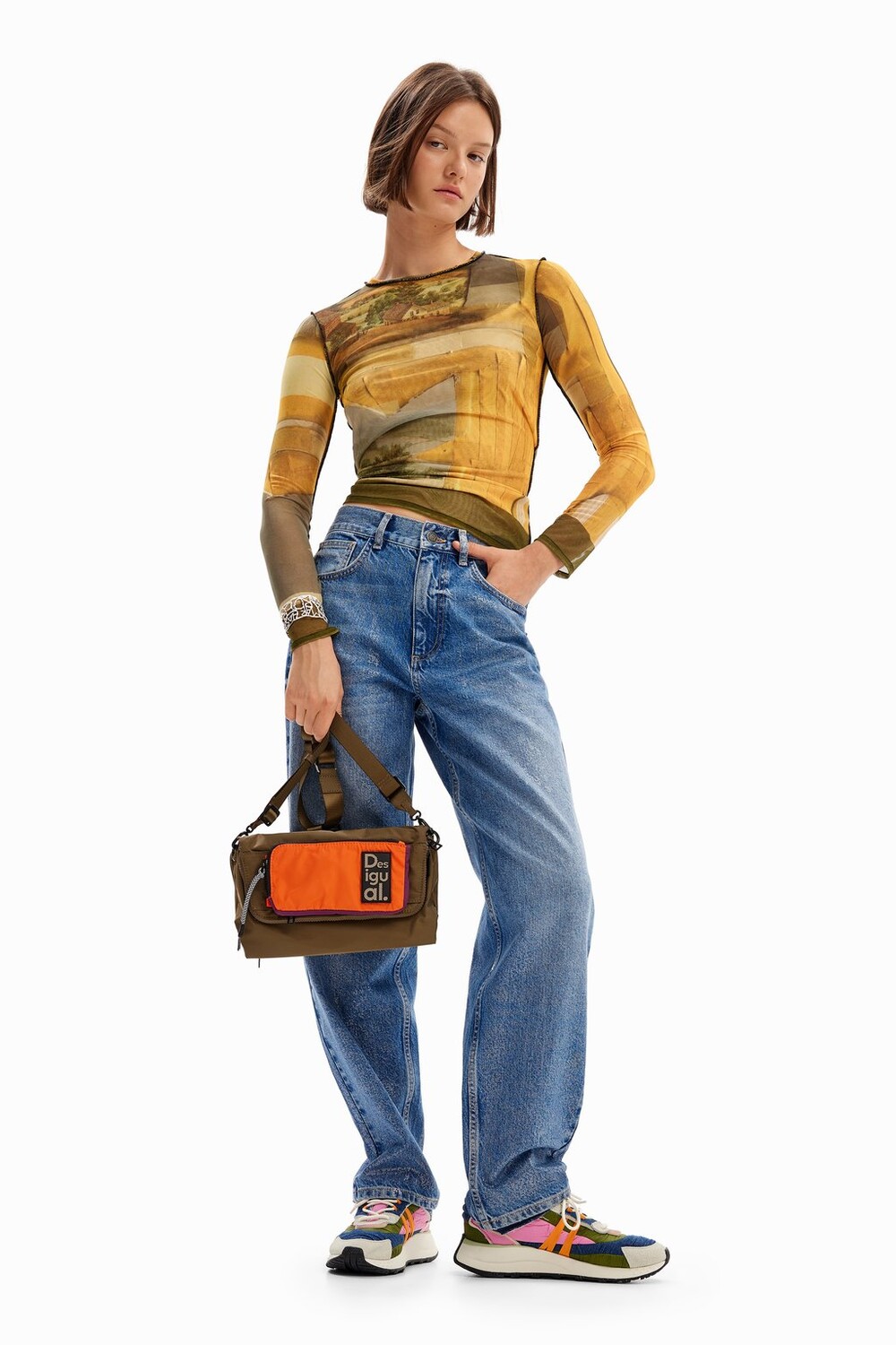 

Топ с длинными рукавами LOVE LIFE Desigual, желтый