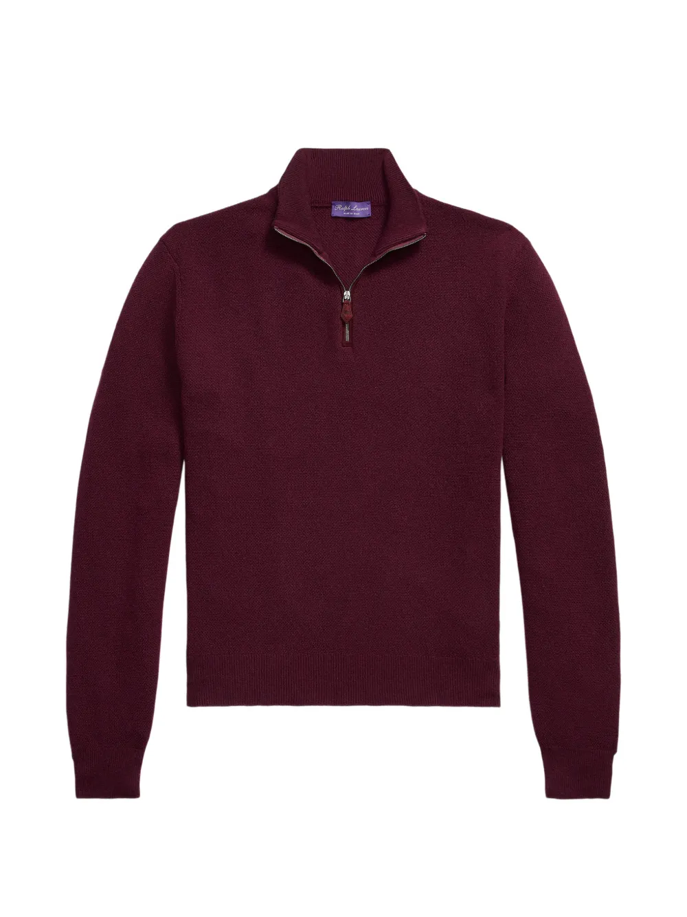 

Свитер Birdseye с воротником на молнии Ralph Lauren Purple Label, красный