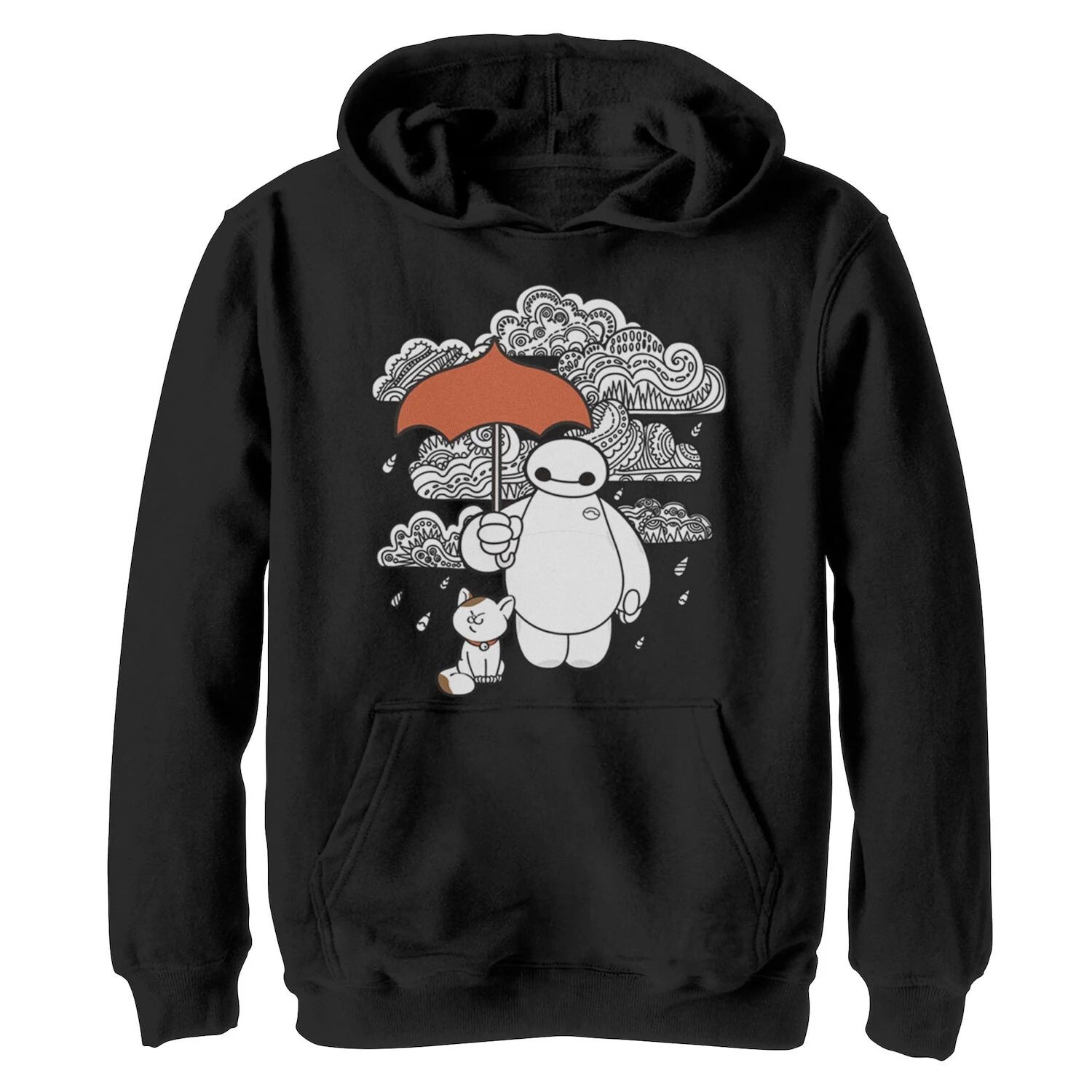 

Толстовка с капюшоном Disney's Big Hero 6 для мальчиков 8–20 лет Baymax с рисунком дождевых облаков и портретом Disney