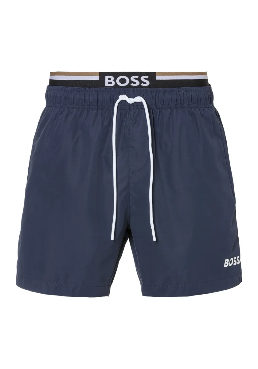 

Купальные шорты BOSS "Амур" с прикрепленными манжетами с логотипом, цвет морской волны