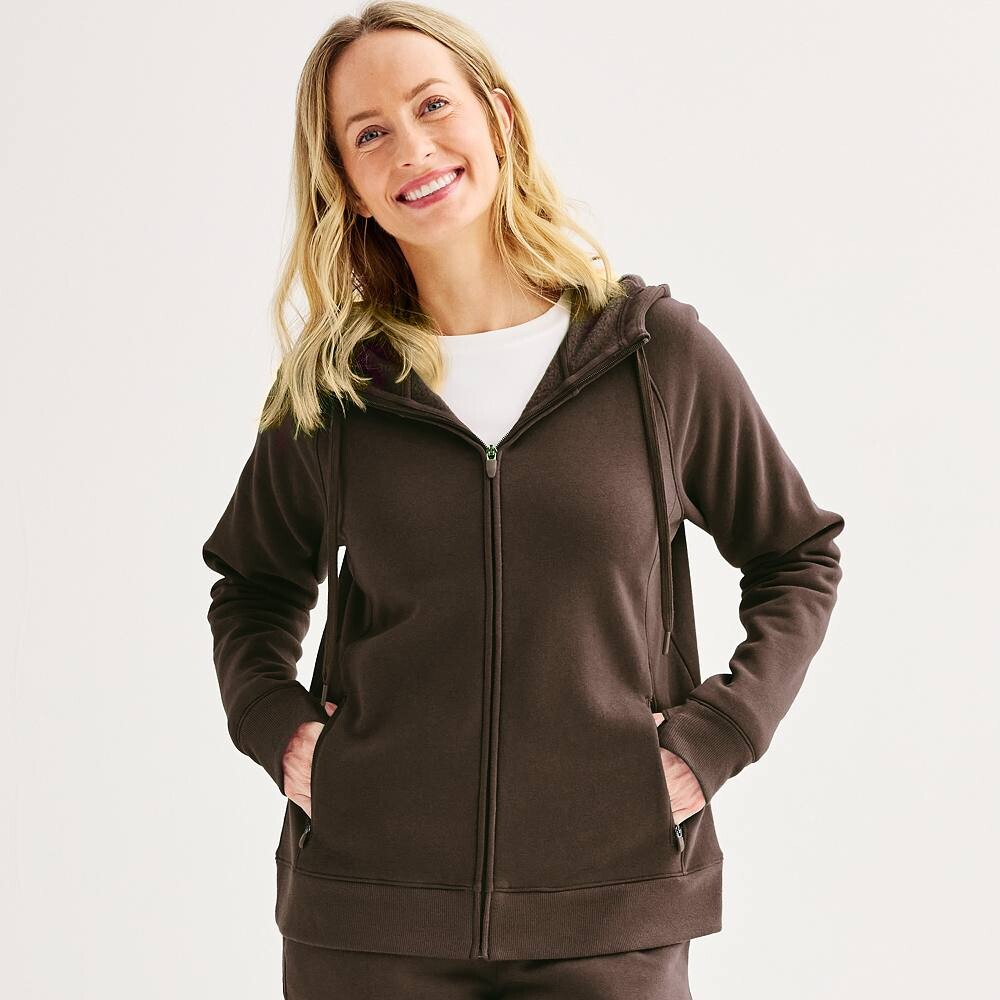 

Женская куртка с капюшоном из ультрамягкого флиса Tek Gear, цвет Birk Brown