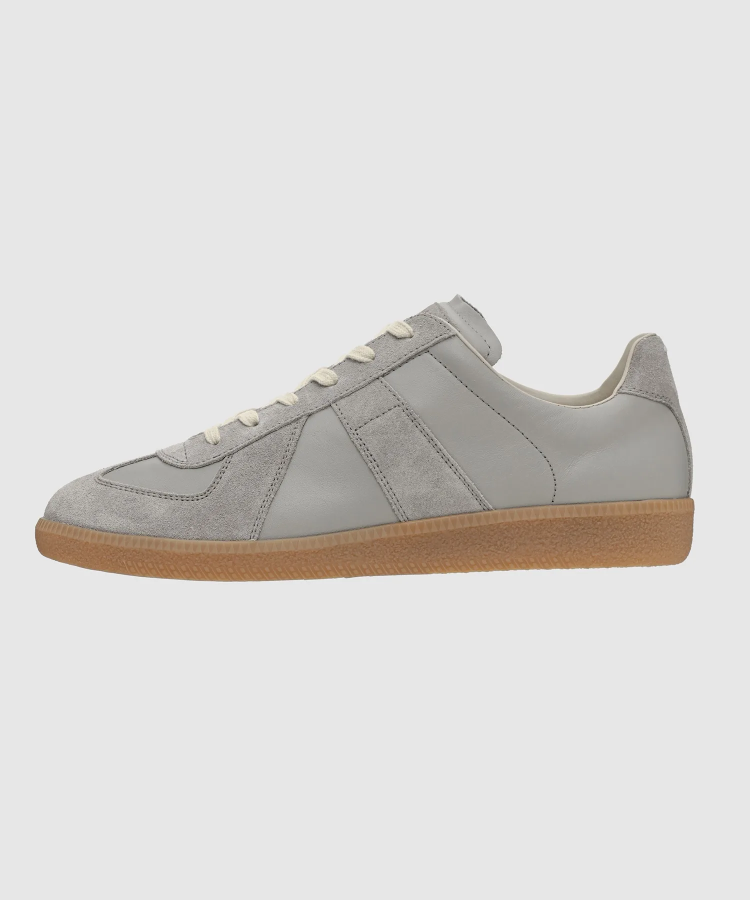 Мужские кроссовки из натуральной кожи Replica Maison Margiela черные
