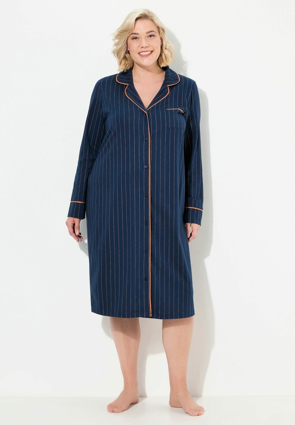

Ночная рубашка STRIPE Ulla Popken, темно-синий