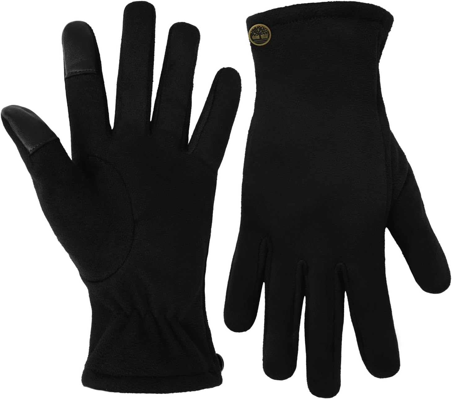 

Timberland Women’s Rivet Faux Suede Gloves - мягкие утепленные зимние перчатки, удобная посадка, согревают в холодную погоду, Black