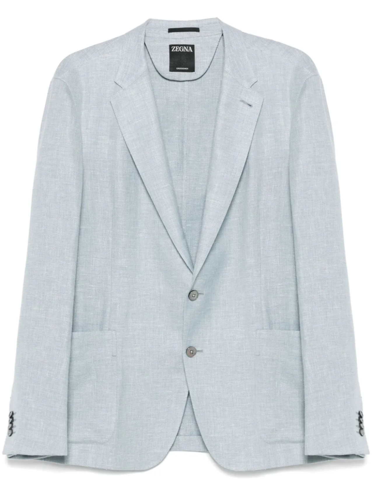 

Блейзер Zegna с текстурой slub, синий