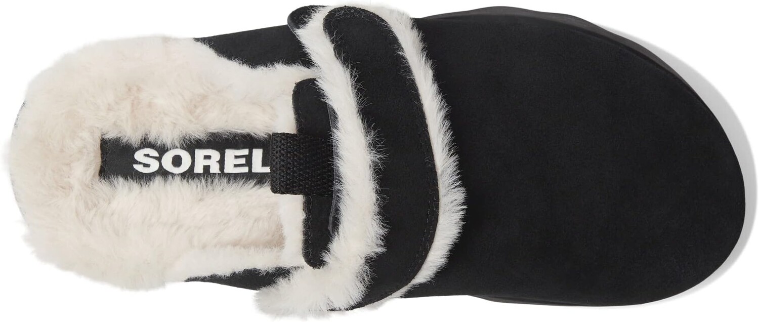 Сабо Viibe Clog Suede Cozy SOREL, цвет Black/Natural — фото 2