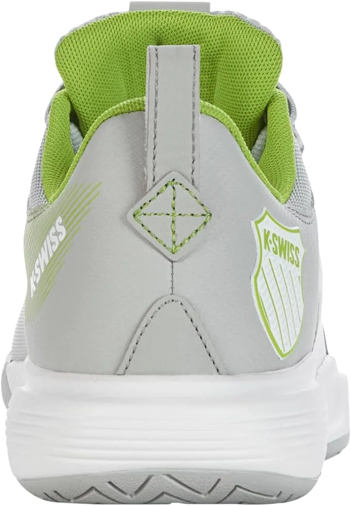 Кроссовки теннисные K-Swiss, Gray Violet/White/Lime Green — фото 4