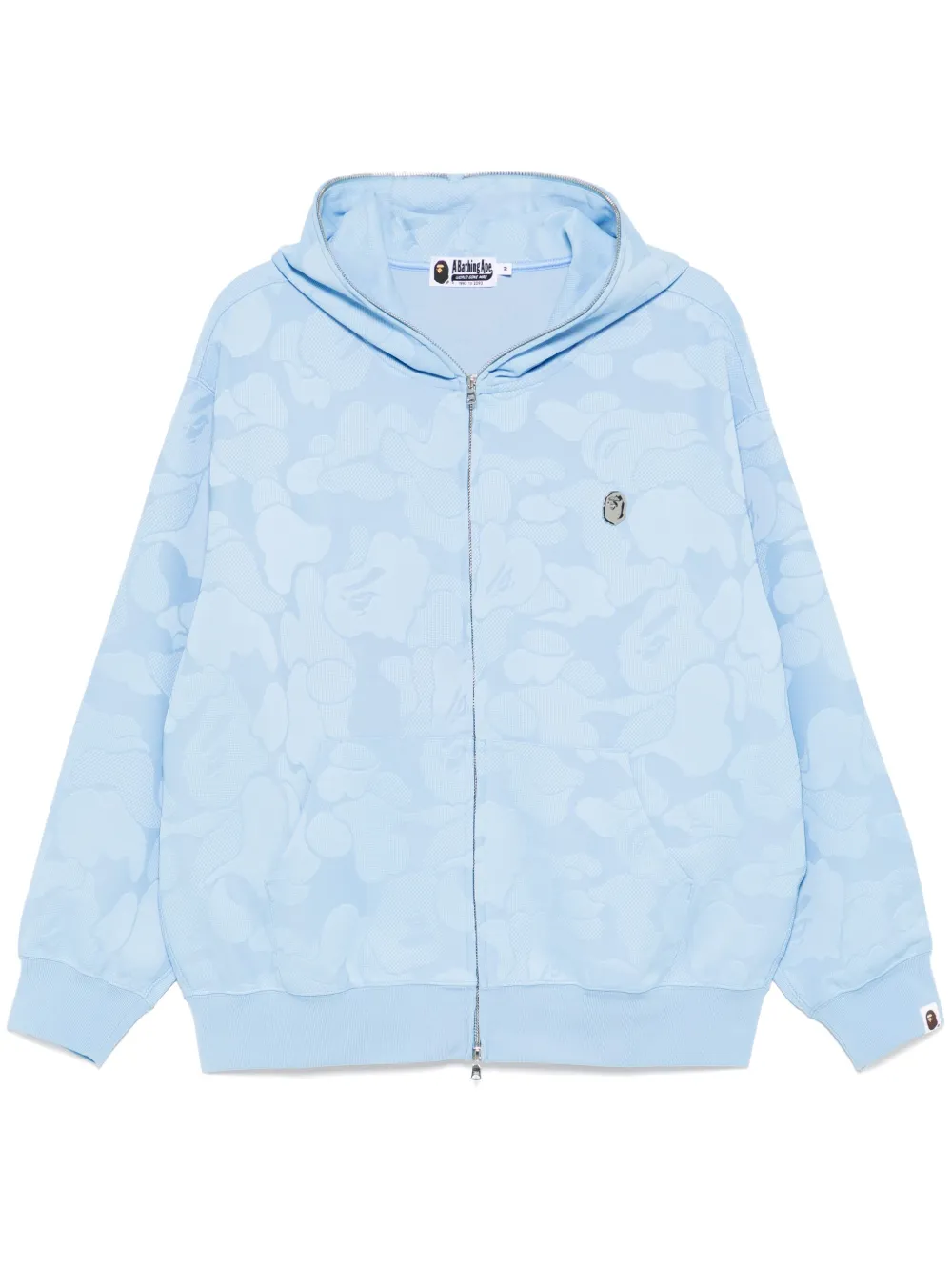 

Худи на молнии с камуфляжным узором A BATHING APE, синий